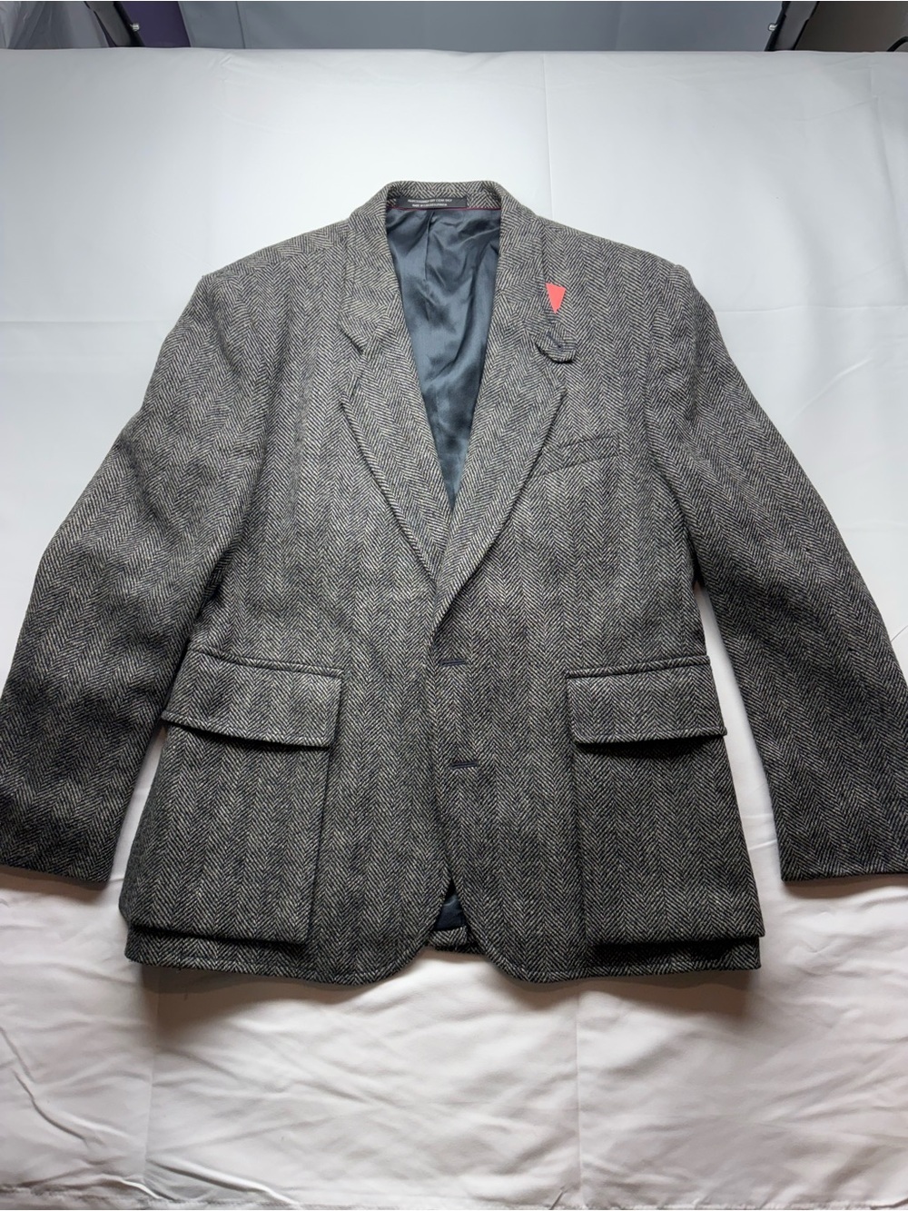 Men's Gray Herringbone Sport Coat - Classic Tailored Look